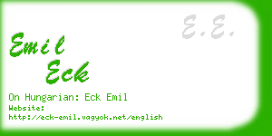 emil eck business card